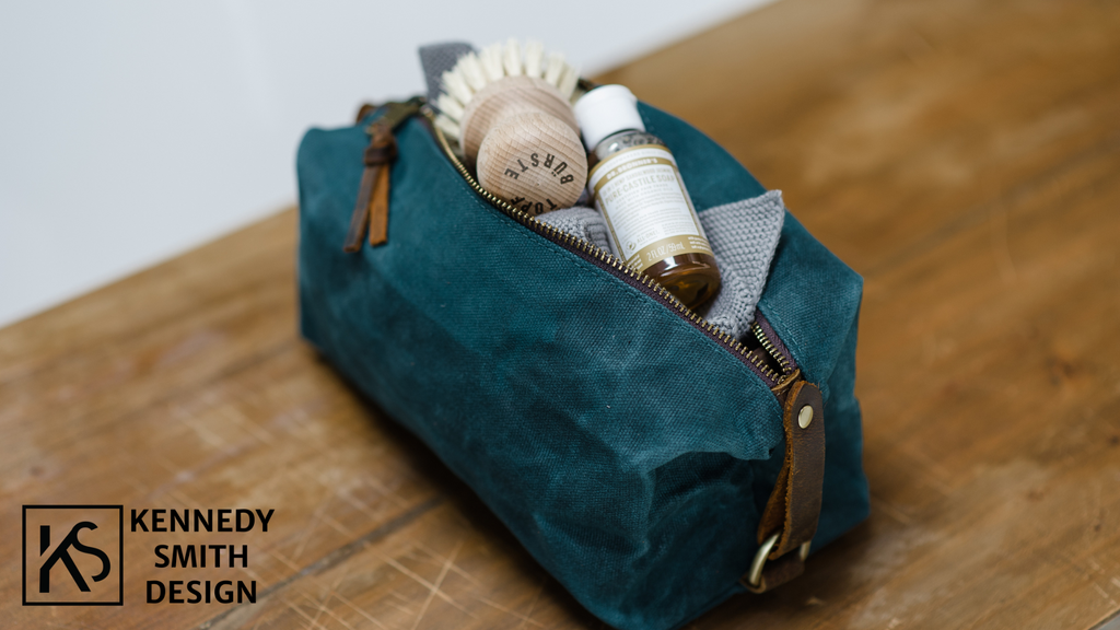 Travel in Style with Our Durable Waxed Canvas Toiletry Bag