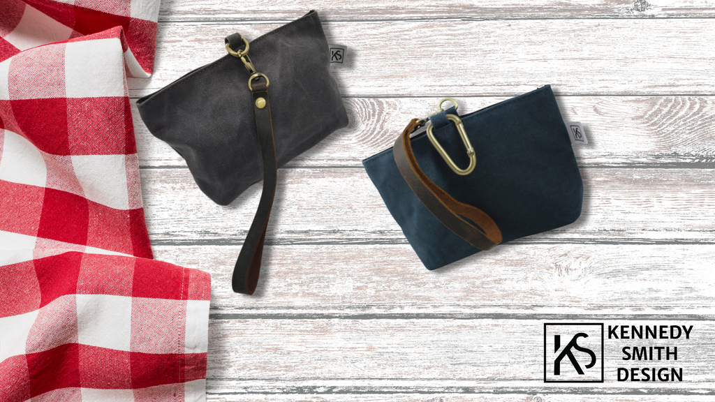 Elevate Your Style with the Waxed Canvas Clip-On Clutch Bag from Kennedy Smith Design