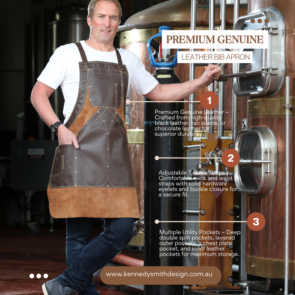 Upgrade Your Gear: The Premium Genuine Leather Bib Apron – Rugged, Stylish & Built to Last