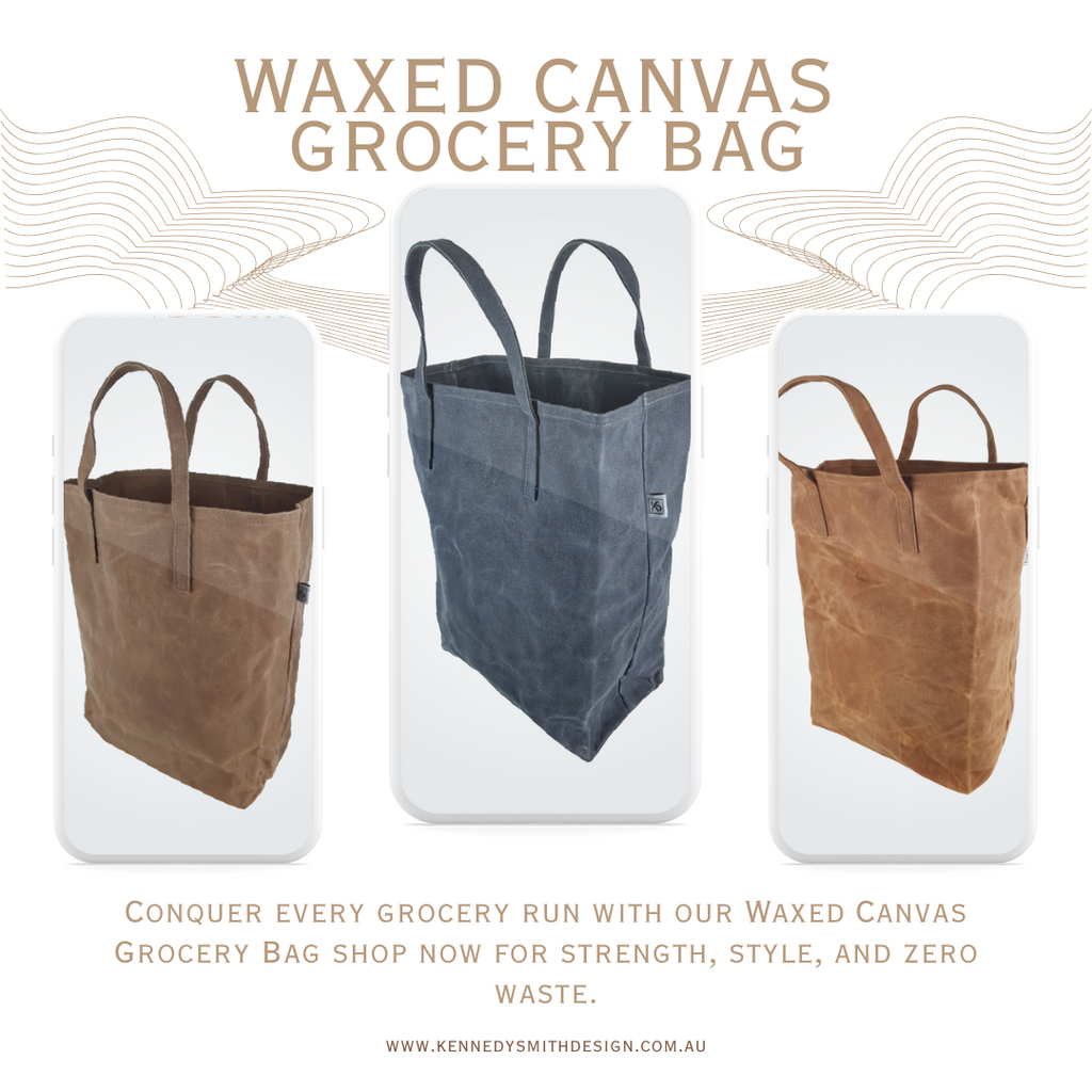 Waxed Canvas Grocery Bag – Handcrafted, Durable & Water-Resistant