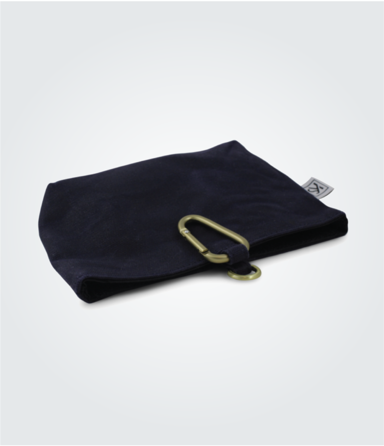 WAXED CANVAS CLIP ON CLUTCH