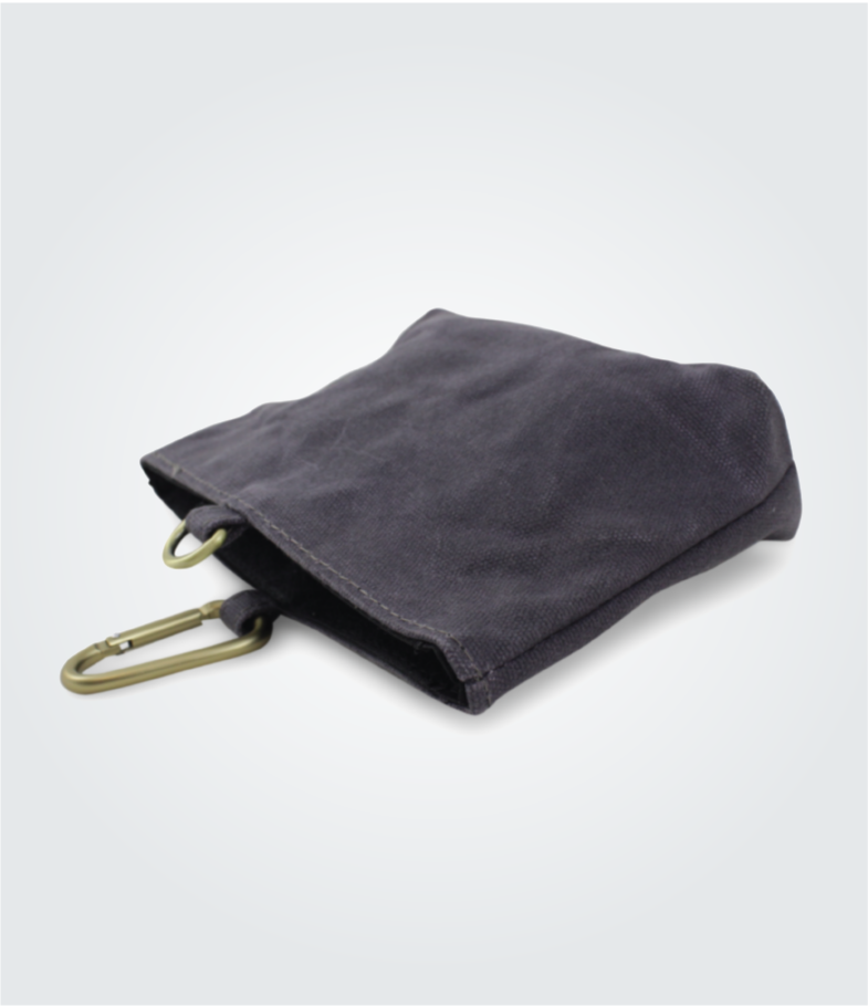 WAXED CANVAS CLIP ON CLUTCH