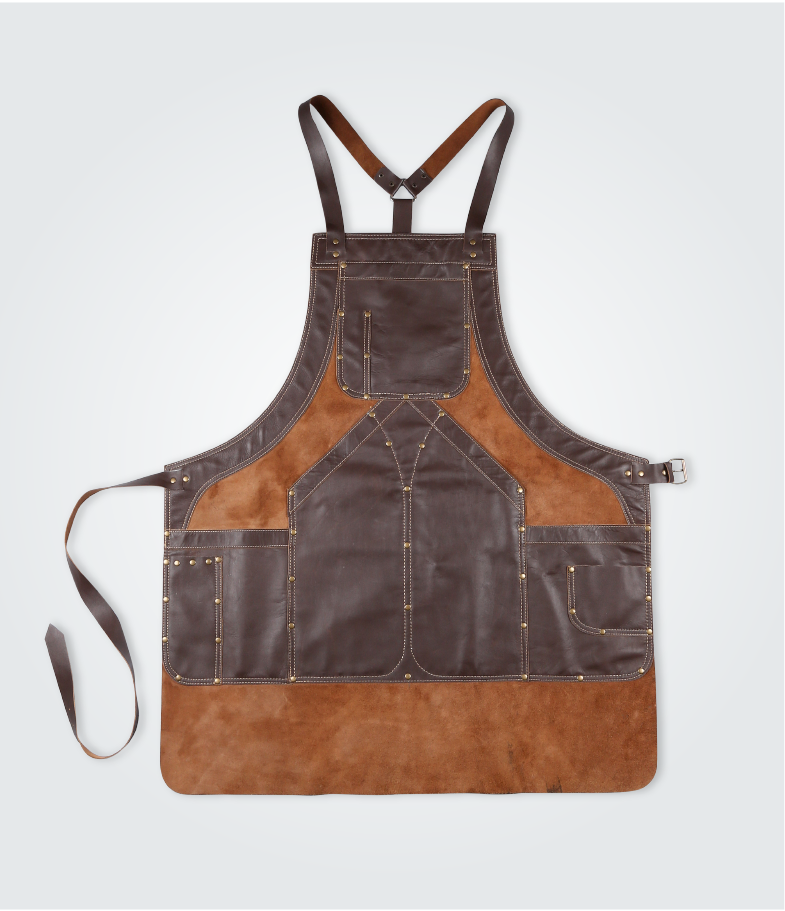 Premium Genuine Leather Bib Apron Fruiterer