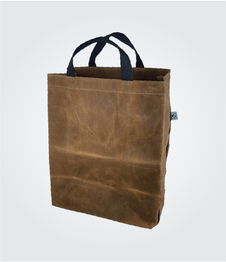 WAXED CANVAS SHOPPING TOTE
