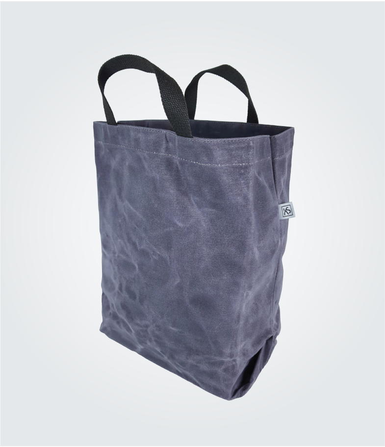 WAXED CANVAS SHOPPING TOTE
