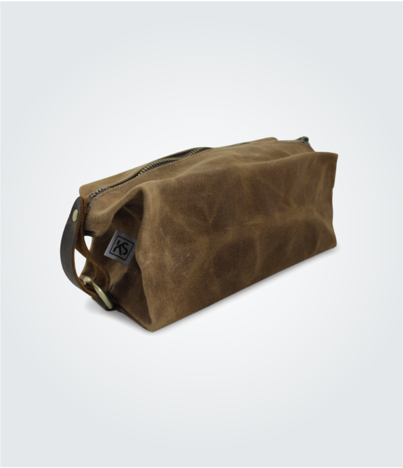 WAXED CANVAS TOILETRY BAG