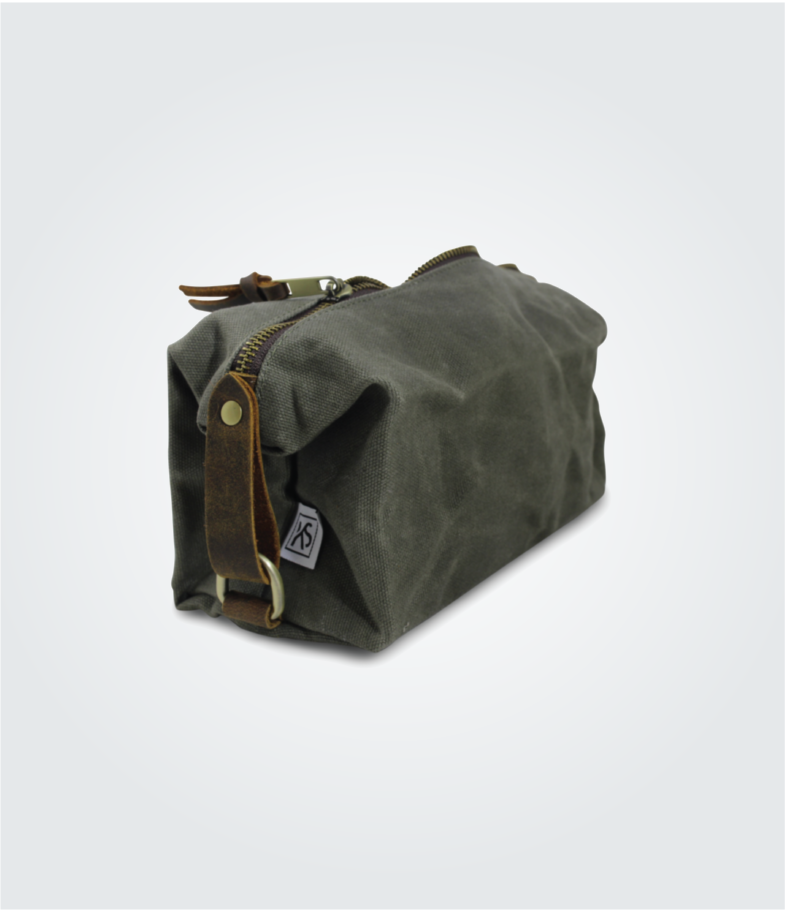 WAXED CANVAS TOILETRY BAG