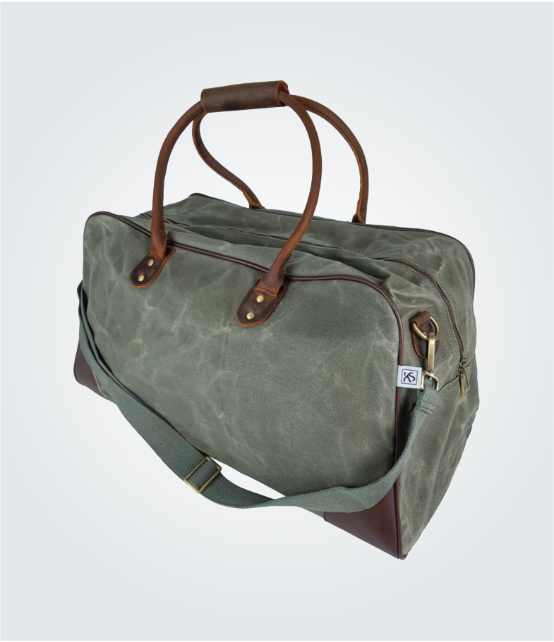 WAXED CANVAS WEEKENDER BAG